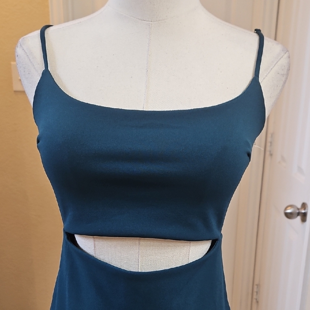 Lulu's Dark Teal Sexy Cutout Mini Dress Size Medium NWT - Picture 4 of 10